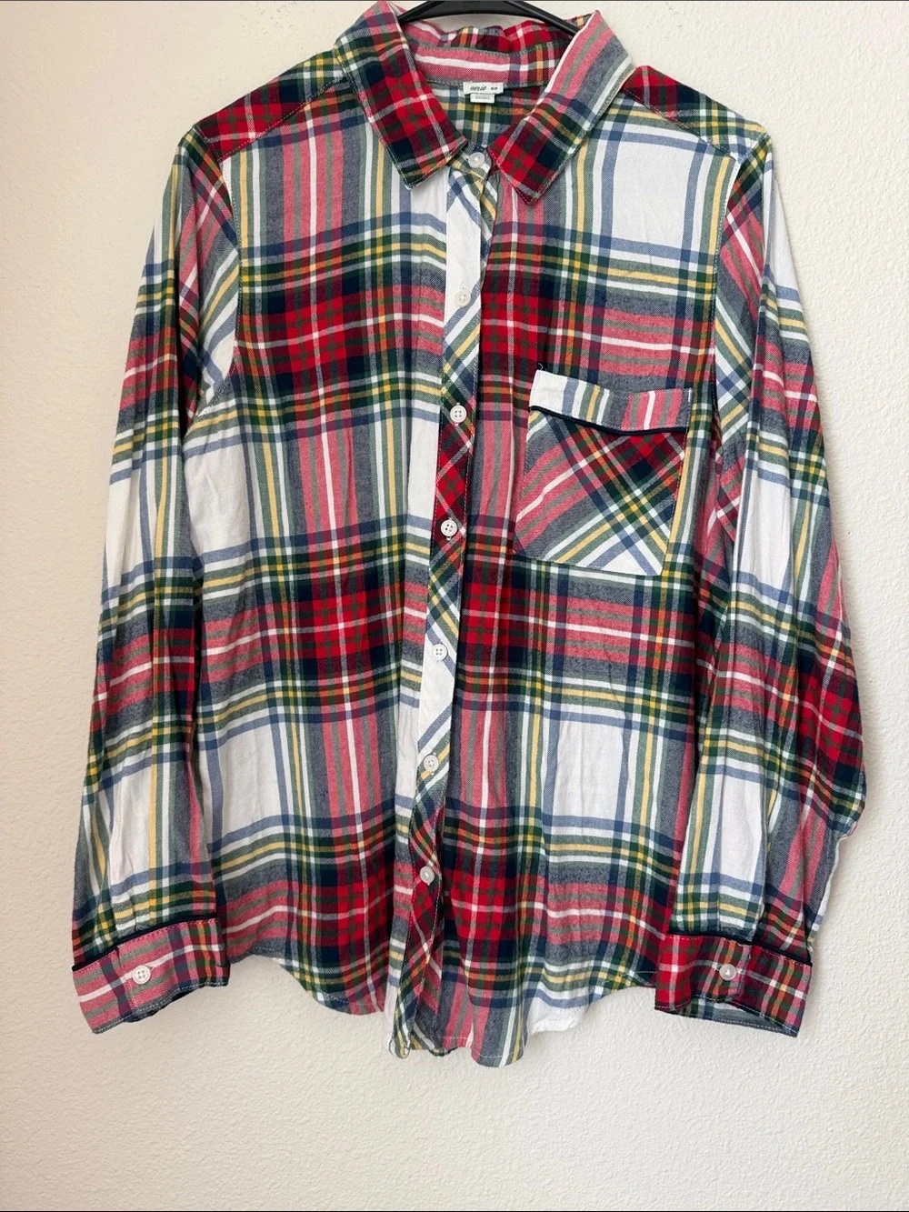 Aerie Plaid Button Down Top
